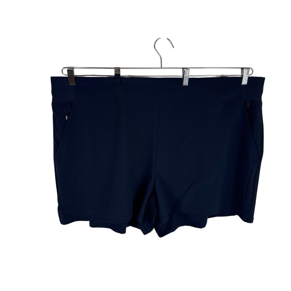Athleta Women's Plus 26 Brooklyn Activewear Navy Pull On Navy EUC Inseam 4'